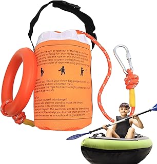 Rescue Rope Kit | 881.85 Lbs Lifesaving Throw Bag,Multi-Purpose Throwable Flotation Device for Flood Water Sports Marine E...