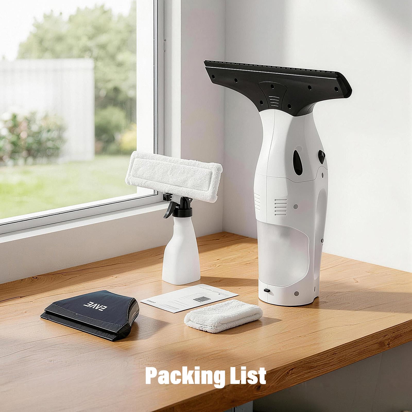 Eave Kit aspirateur de fenêtre sans fil amélioré avec buses d'aspiration de 17 cm et 28 cm