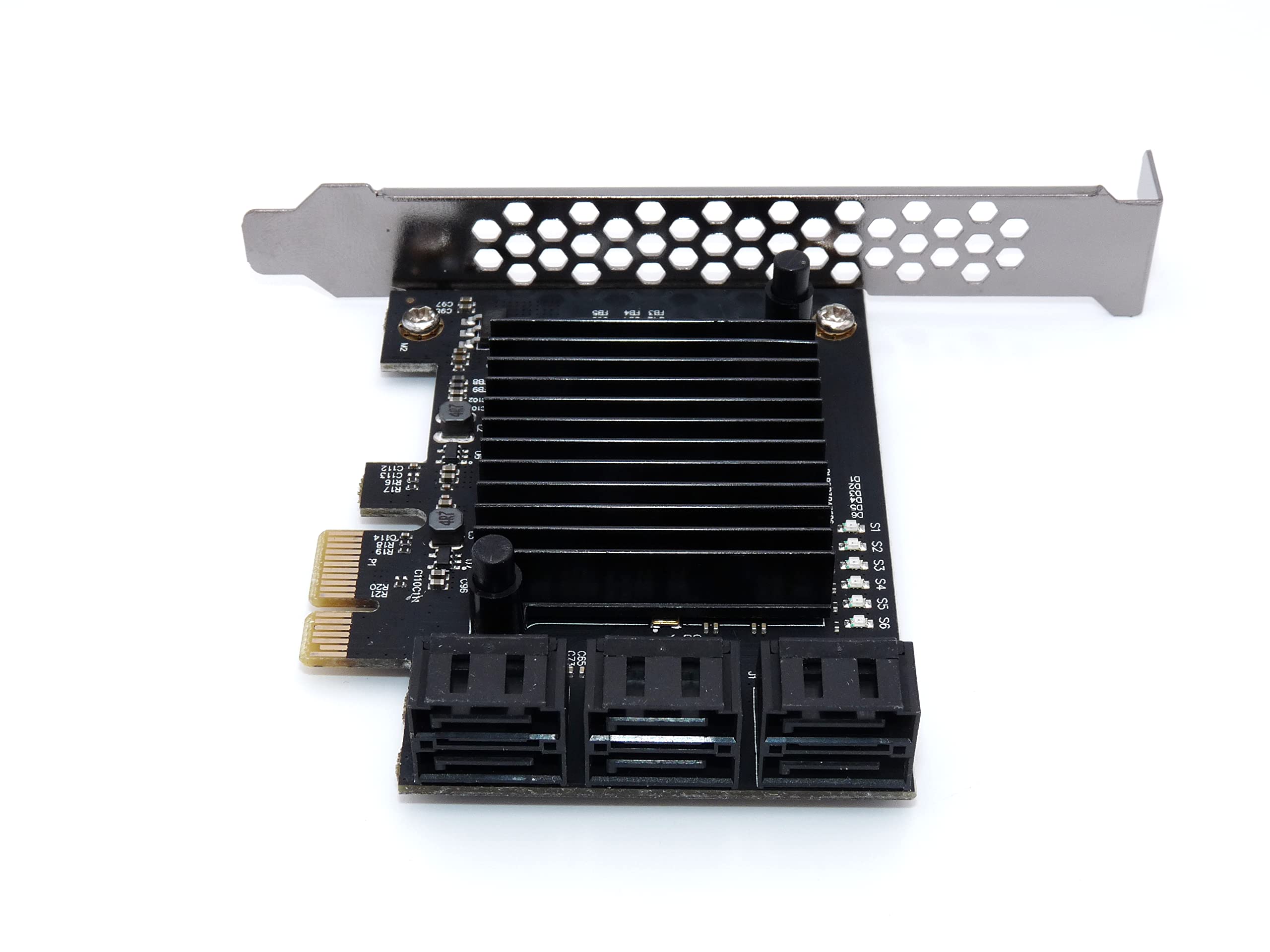Carte Contrôleur PCI-E 4 Ports SATA 3 - 2 Internes + 2 Externes (eSATA) - Chipset Marvell 88SE9215