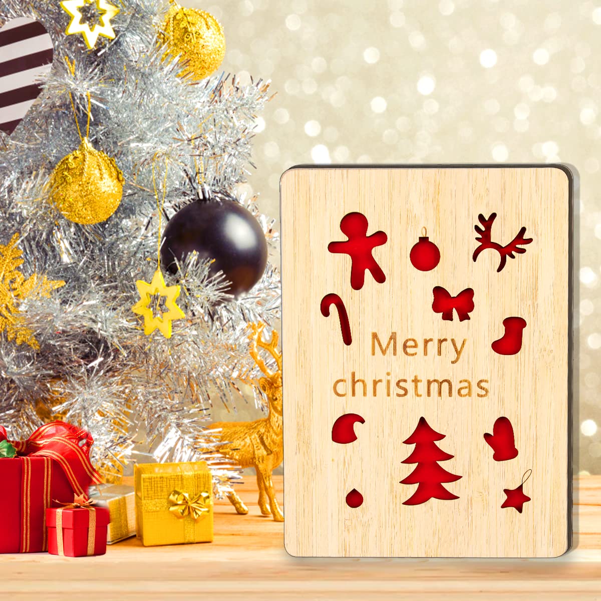 Frohe Weihnachten Gruß-Sticker – 12 Goldene Aufkleber, 60 Mm Durchmesser, Für Karten, Umschläge & Deko