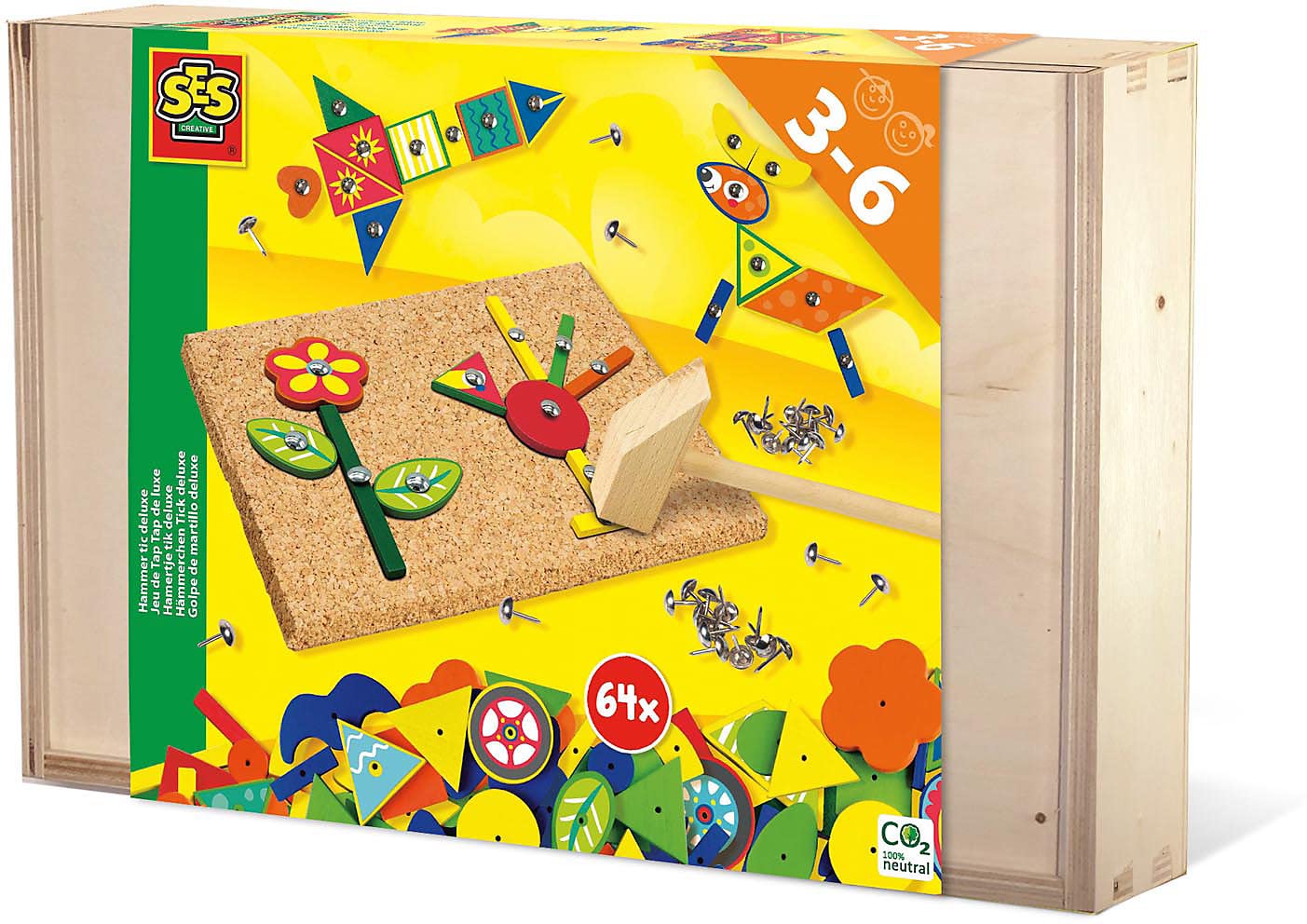 SES Creative 00925 - Martelletto con Animali Tick Deluxe, Colori Assortiti, M