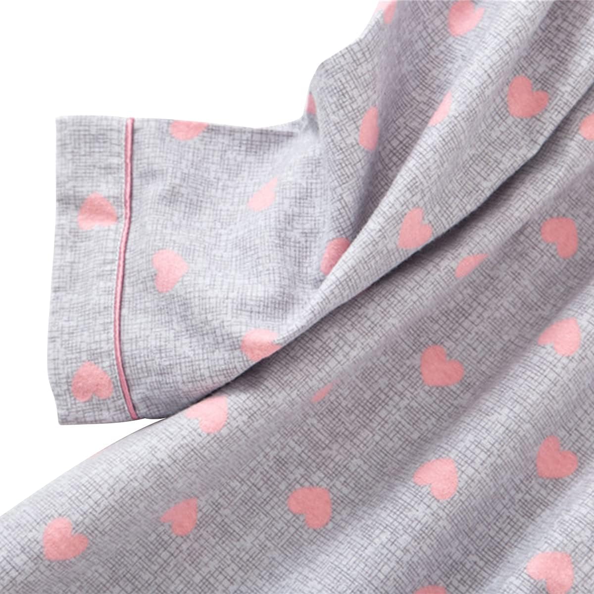 Shymay Women's Flannel Cotton Nightgown Button Down Nightshirt Long Sleeve Sleep Shirt Dress Sleepwear Pajama Top - Image 5