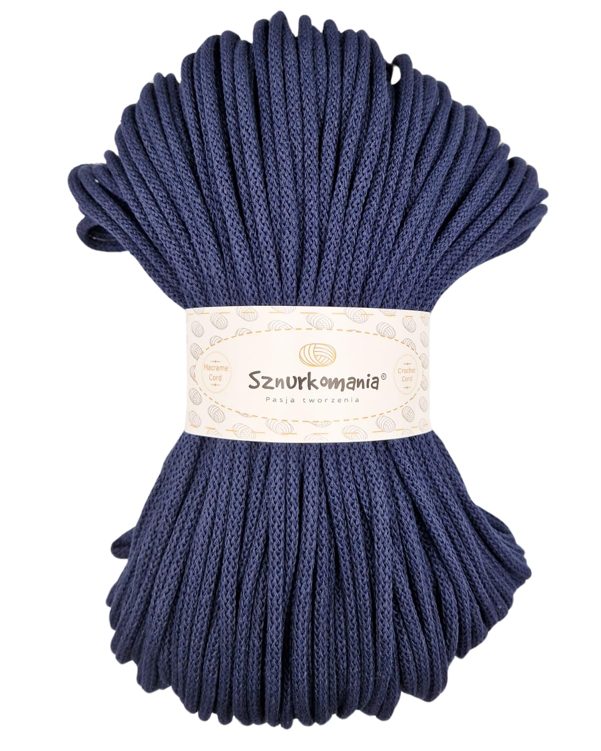 Sznurkomania, Cordon En Coton Tressé 5 Mm 100 M 46 Couleurs - Cordon Pour Macramé - Fil De Qualité Supérieure - Bleu Clair