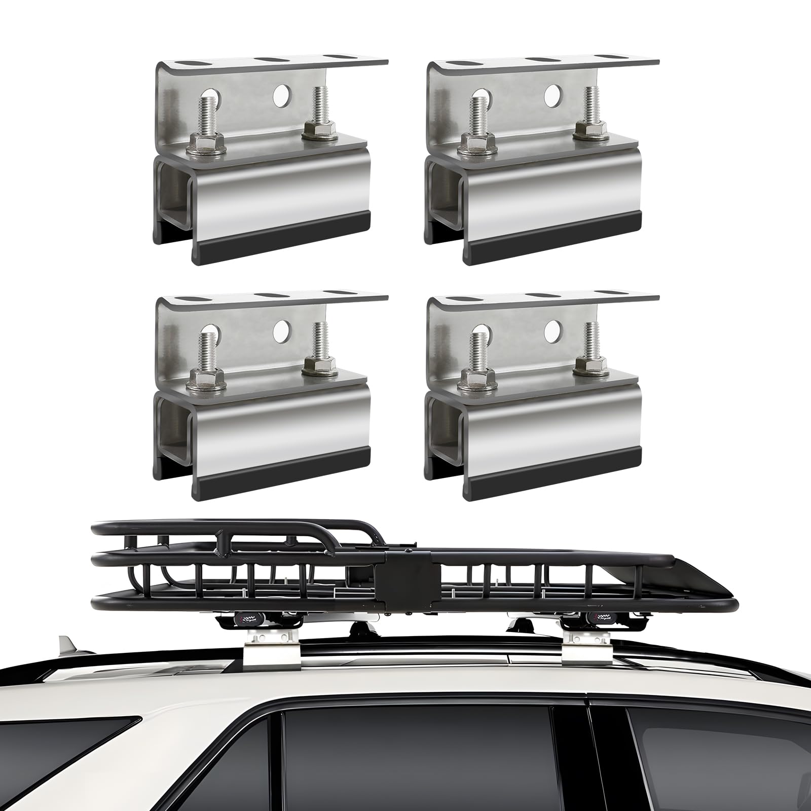 Roof Rack Mounting Kits, Roof Mounting Kit, 304 Stainless Steel Roof Rack, Roof Rack Rack for Vans ProMaster, Boxer, Ducato, Jumper (4 Roof Rack Mounting Kits, Roof Mounting Kit, 304 Stainless Steel Roof Rack, Roof Rack Rack for Vans ProMaster, Boxer, Ducato, Jumper (4