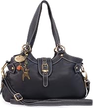 Catwalk Collection Handbags - Genuine Leather - Shoulder Bag/Handbags/Shoulder Bags/Adjustable and Removable Shoulder Strap - With Cat Pendant - Nicole