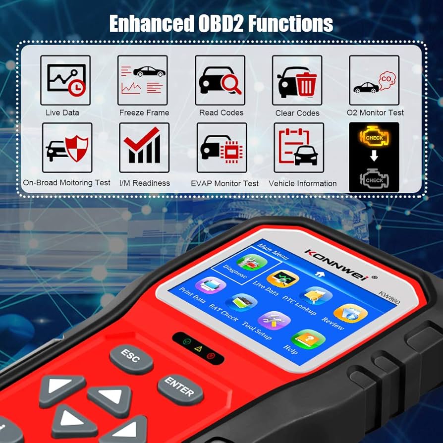 Amazon.com: KONNWEI KW860 OBD2 Scanner Car Code Reader