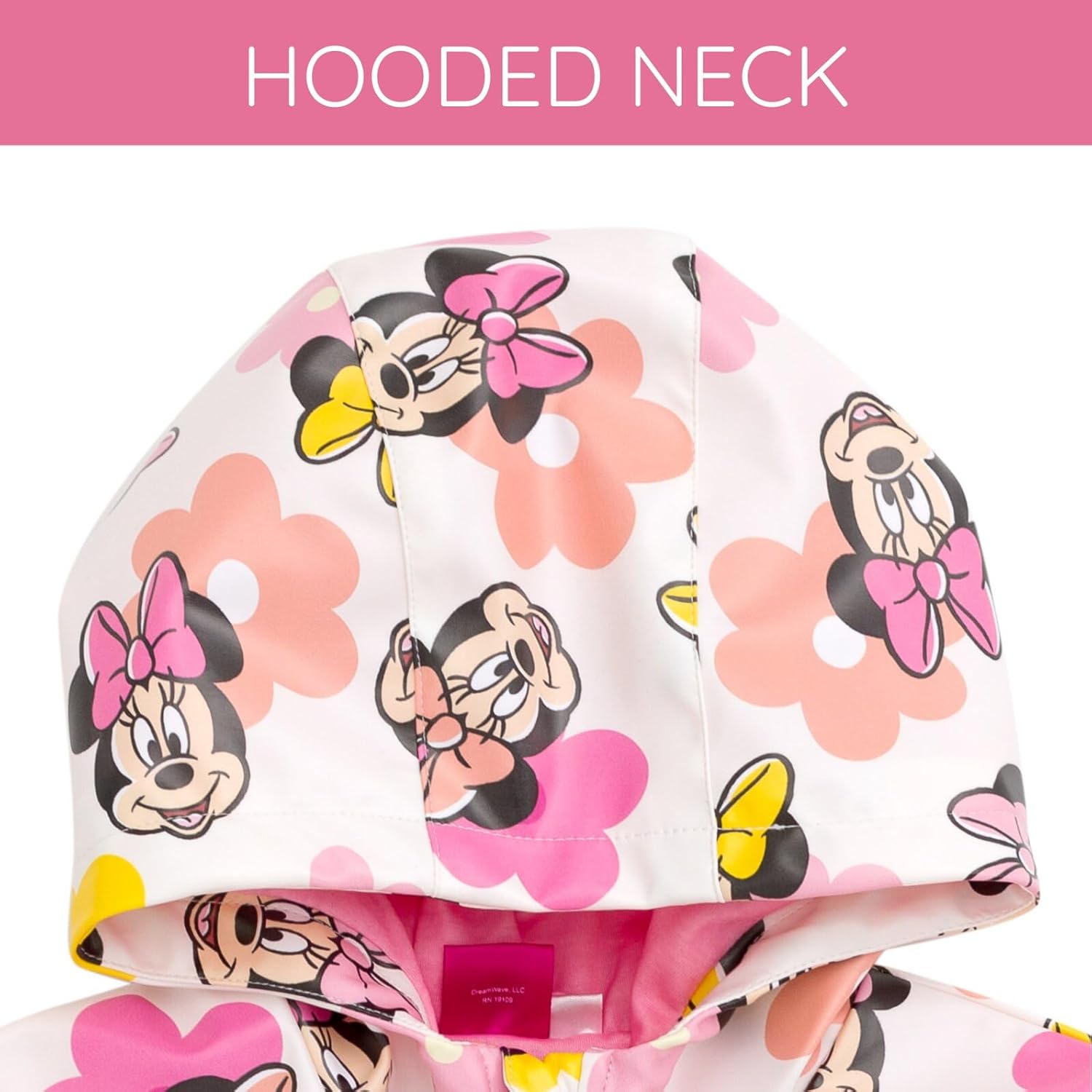 Disney Girls Zip Up Waterproof Rain Jacket Toddler to Big Kid Sizes (2T - 14-16) - Image 4