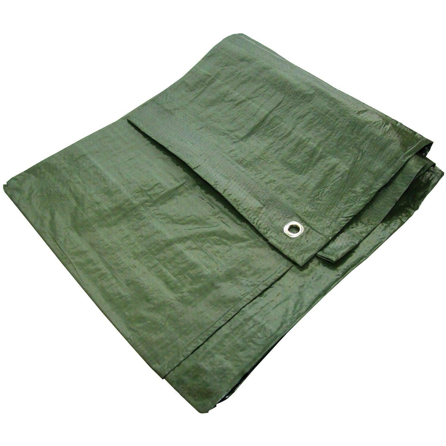Satco Uk Deals Green Satcodeals 5.4M X 7.0M / 18Ft X 23Ft Tarpaulin For Camping, Fishing, Gardening 80Gsm Tarp 8Gsm (5.4M X 7.0M)