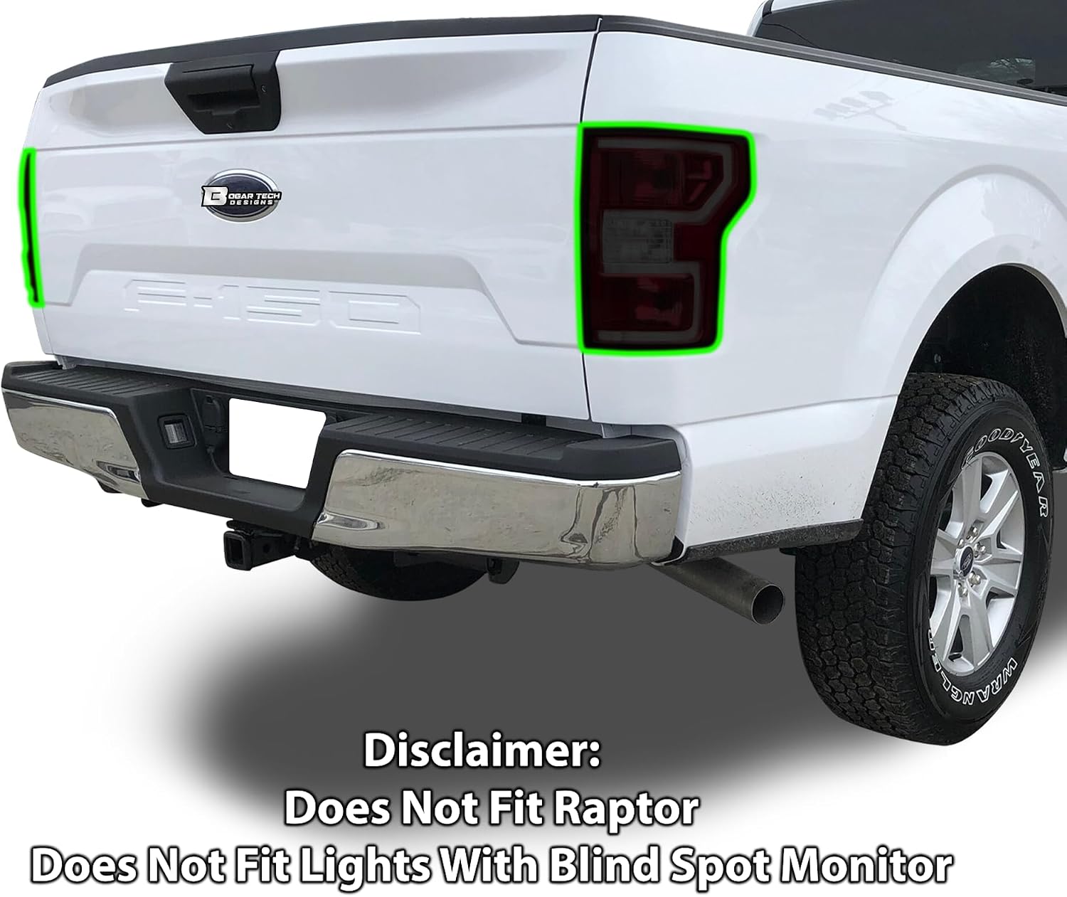 BOGAR TECH DESIGNS Rear Taillight Tail Light Tint Kit PPF Compatible with Ford F150 F-150 2015-2020, Dark Smoke