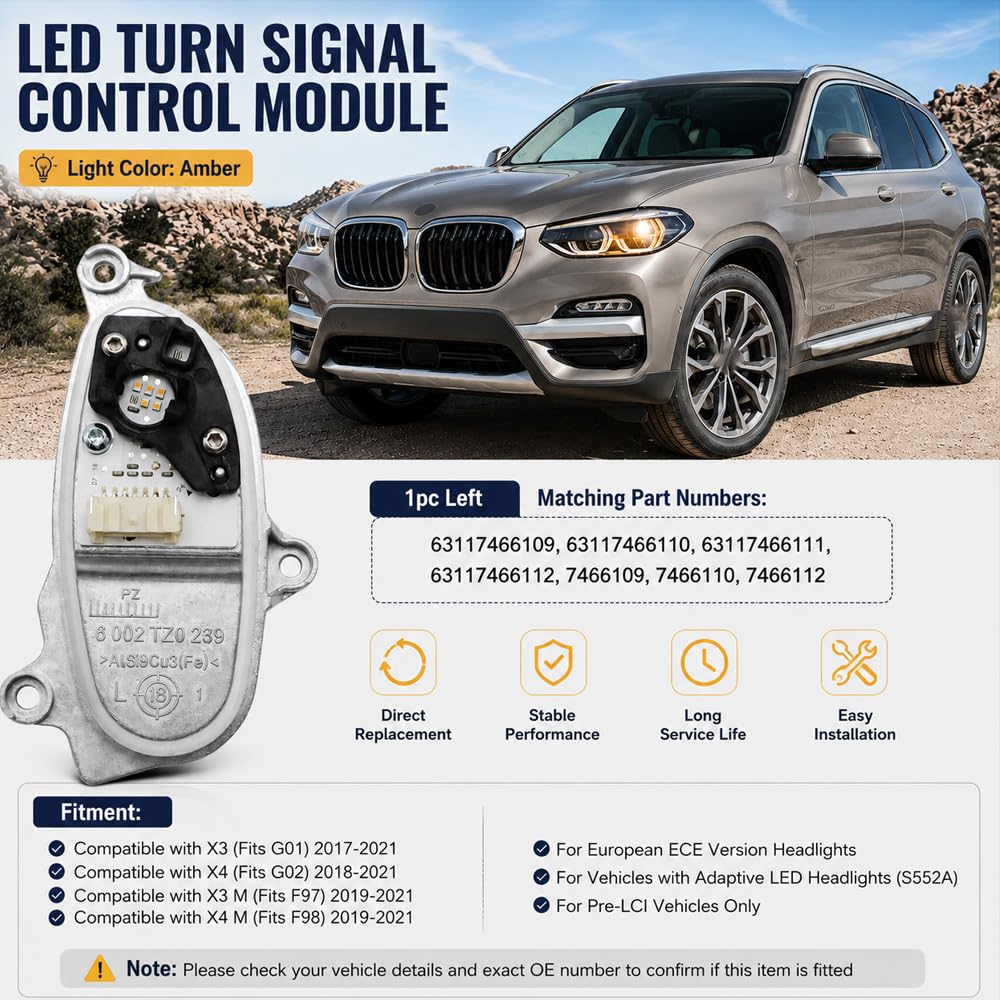 Riloer Módulo de intermitente LED 63117466109, izquierdo