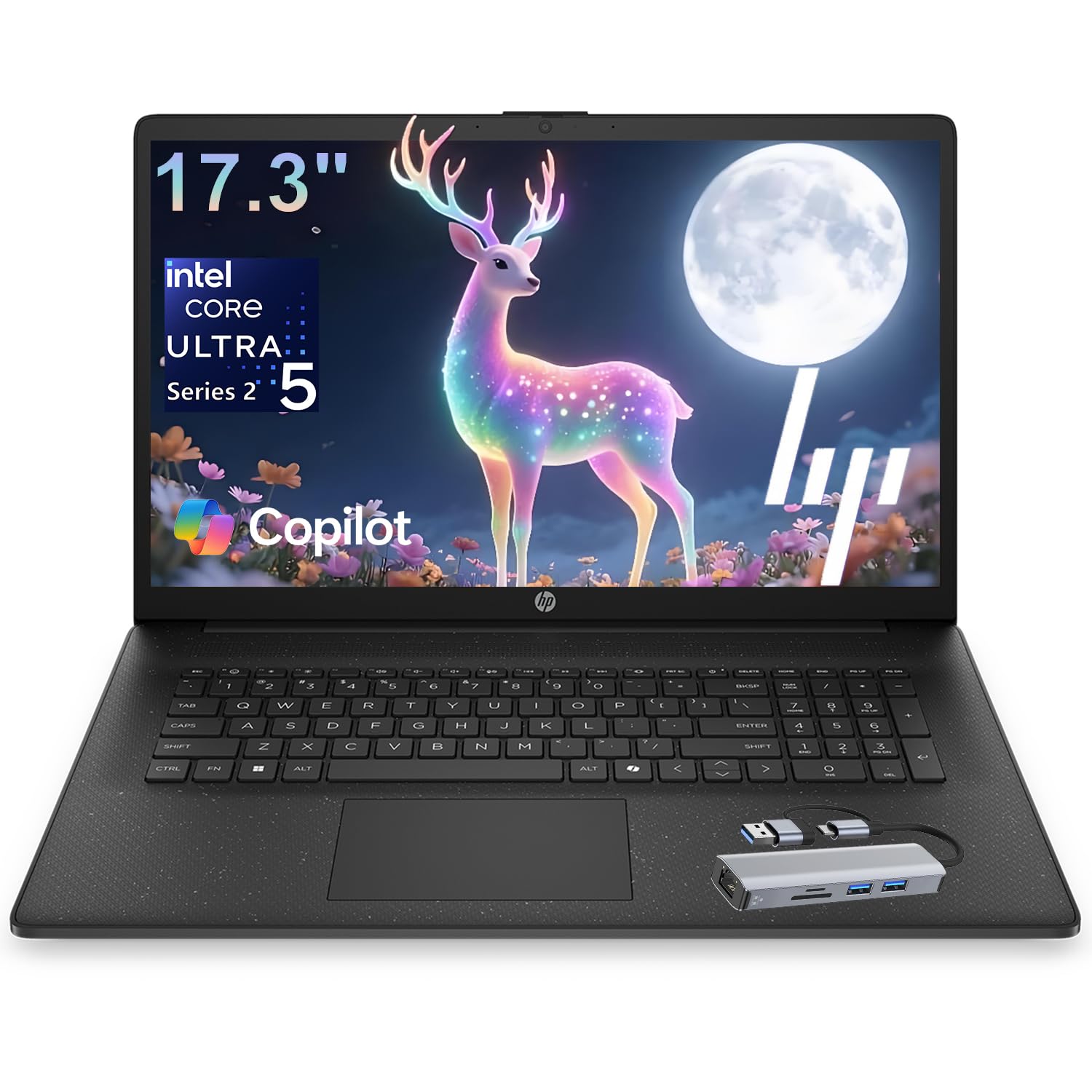 HP 17.3" Business Laptop, Intel Core Ultra 5 225U, 16GB DDR5, 512GB SSD