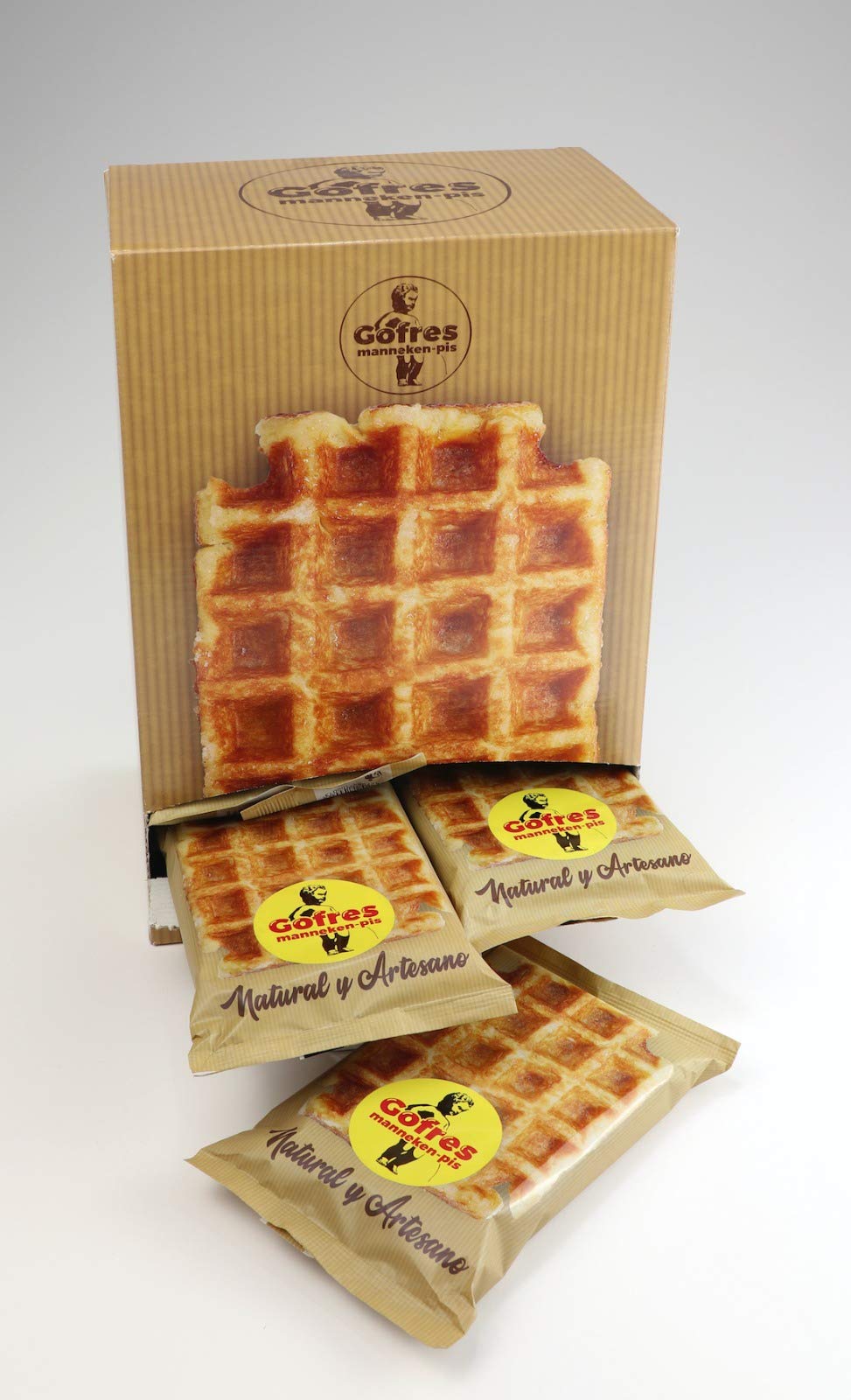 Gofres Manneken-Pis - Natural y Artesano- Caja con 24 Gofres