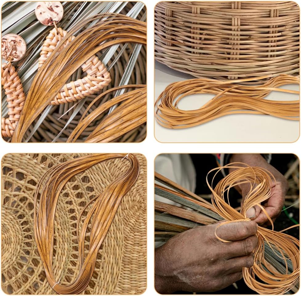 Cabilock Rattan Chair Repair Supplies Plastic Rattan Material Kit for Woven Bench Table Cabinet DIY Furniture Repair