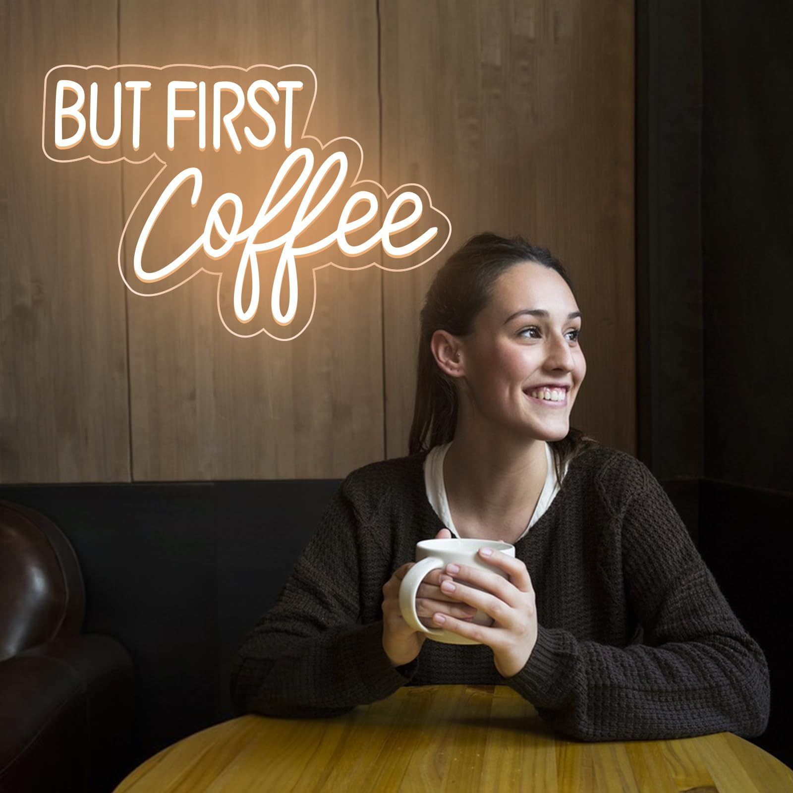 MA PRIMO Caffè Insegna Led Coffee Sign Dimmerabile per Business Bar - Neon Decorazione Della Parete Alimentato USB Luminoso