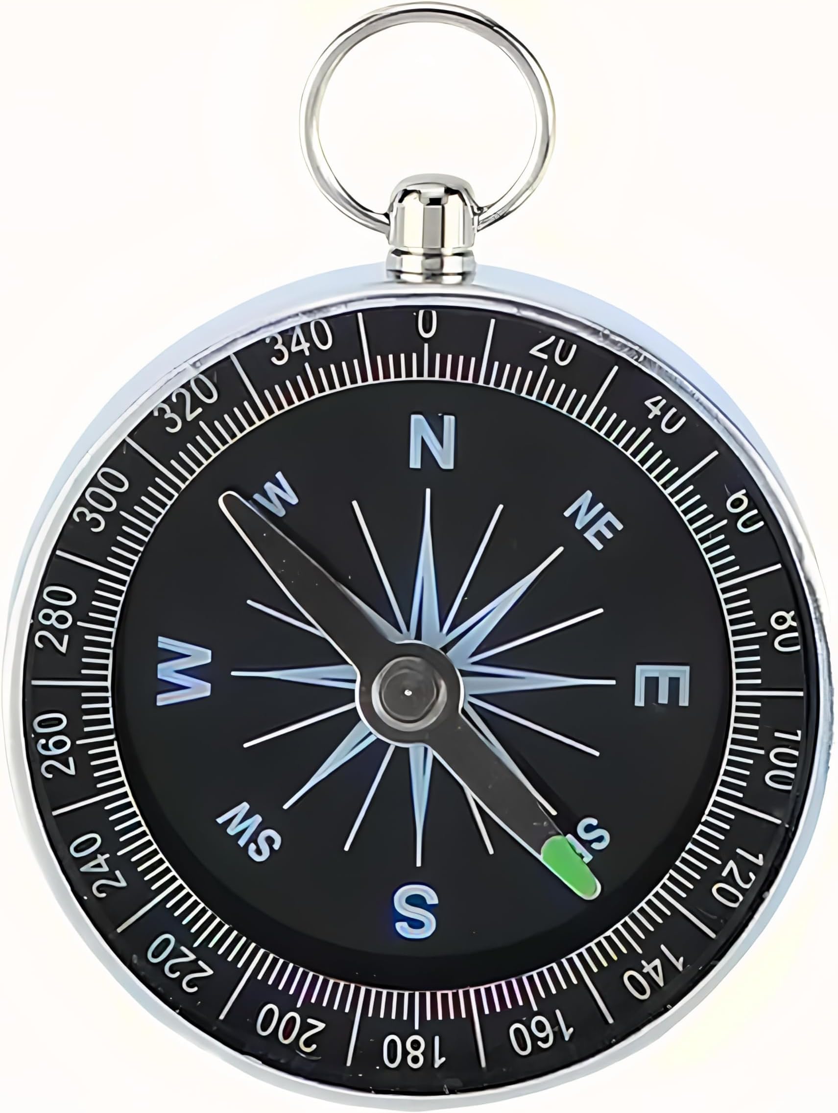 Portable Pocket Compass For Camping Hiking And Riding Flip open Outdoor Survival AID Guides For Boating Orienteering Hiking Scouts And Walking Water prof Slim Ranger Navigation Compass Silver