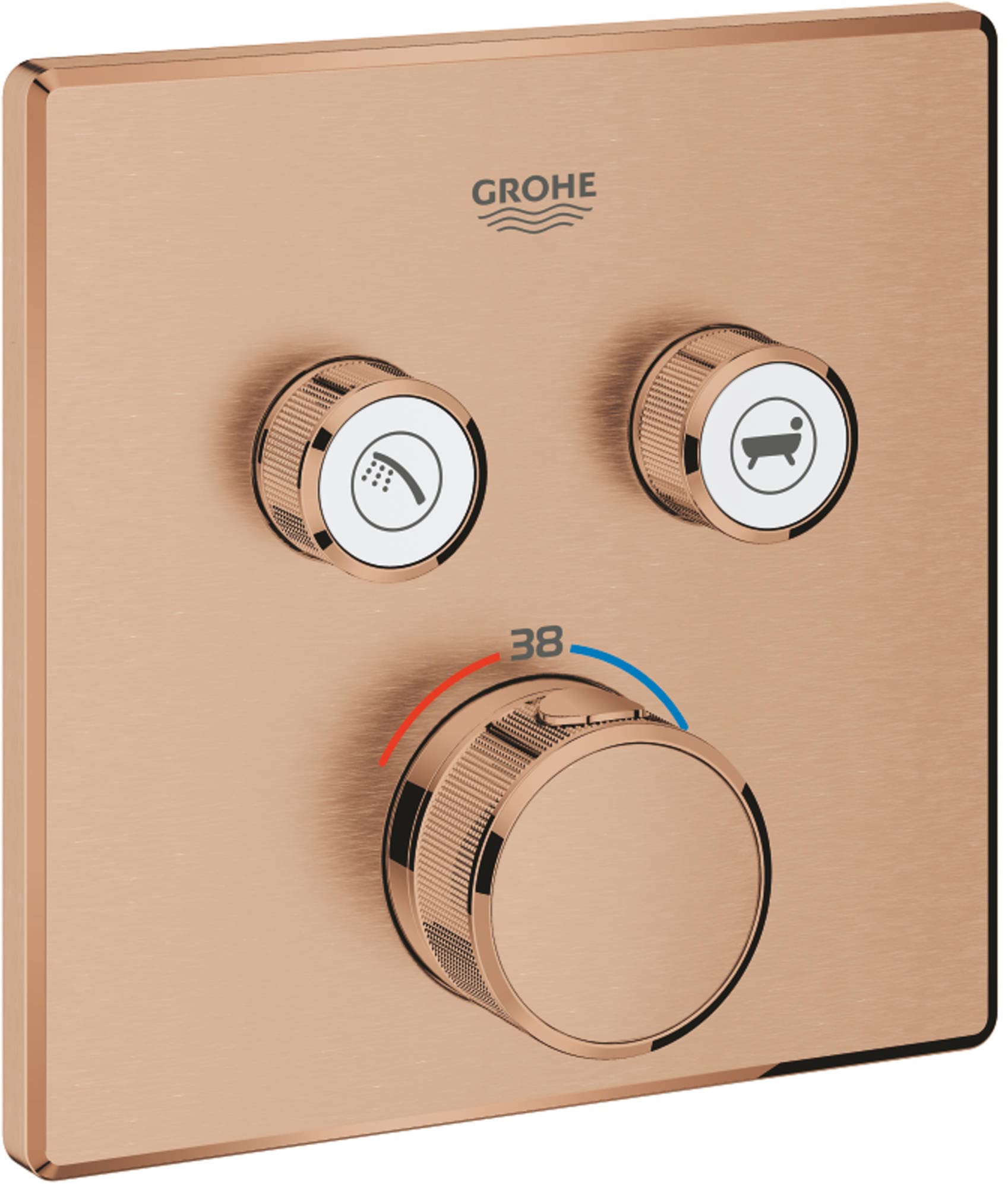 Grohe Grohtherm SmartControl serisi 15,8 x 4,3 x 15,8 cm fırçalanmış bakır rengi (Referans: 29124DL0)