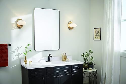 Miniatura 6 de Kichler Pim 8" 1 Aplique de pared de luz con cristal de ópalo grabado satinado en oro zorro