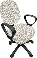 Vista 69 de Ambesonne - Funda para silla de oficina en acuarela, pinceladas abstractas con diseño de lunares, patrón geométrico grunge, fondo moteado, tela