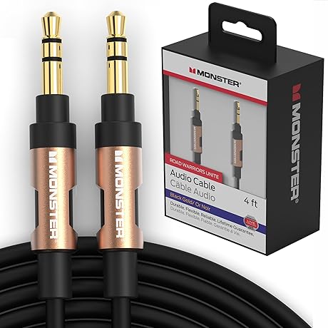 Monster Cable Premium Male to Male 3.5mm Audio Cable: Enhanced Premium Sound