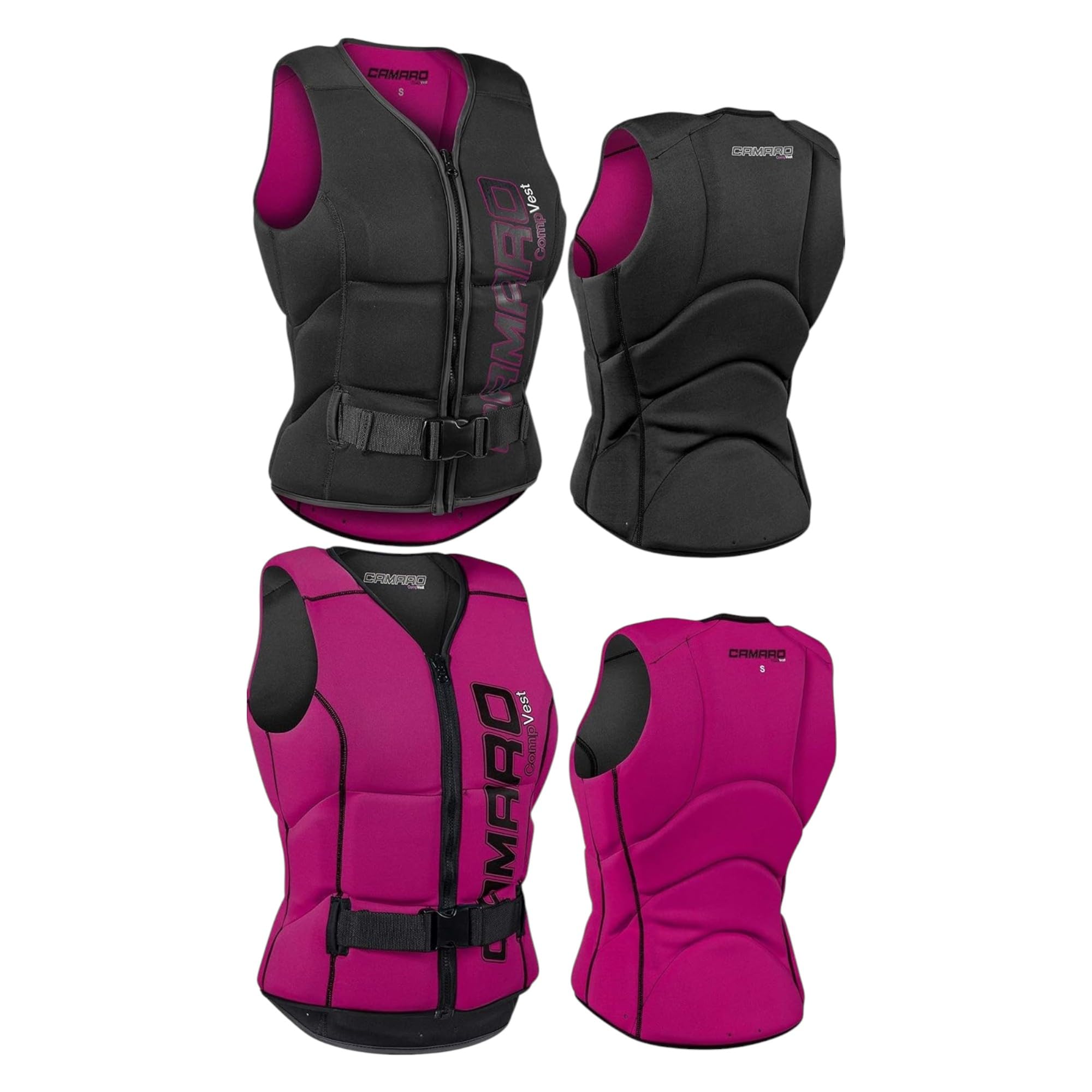 Camaro Comp Slasher - Chaleco de neopreno para mujer (protección contra impactos), color negro y morado
