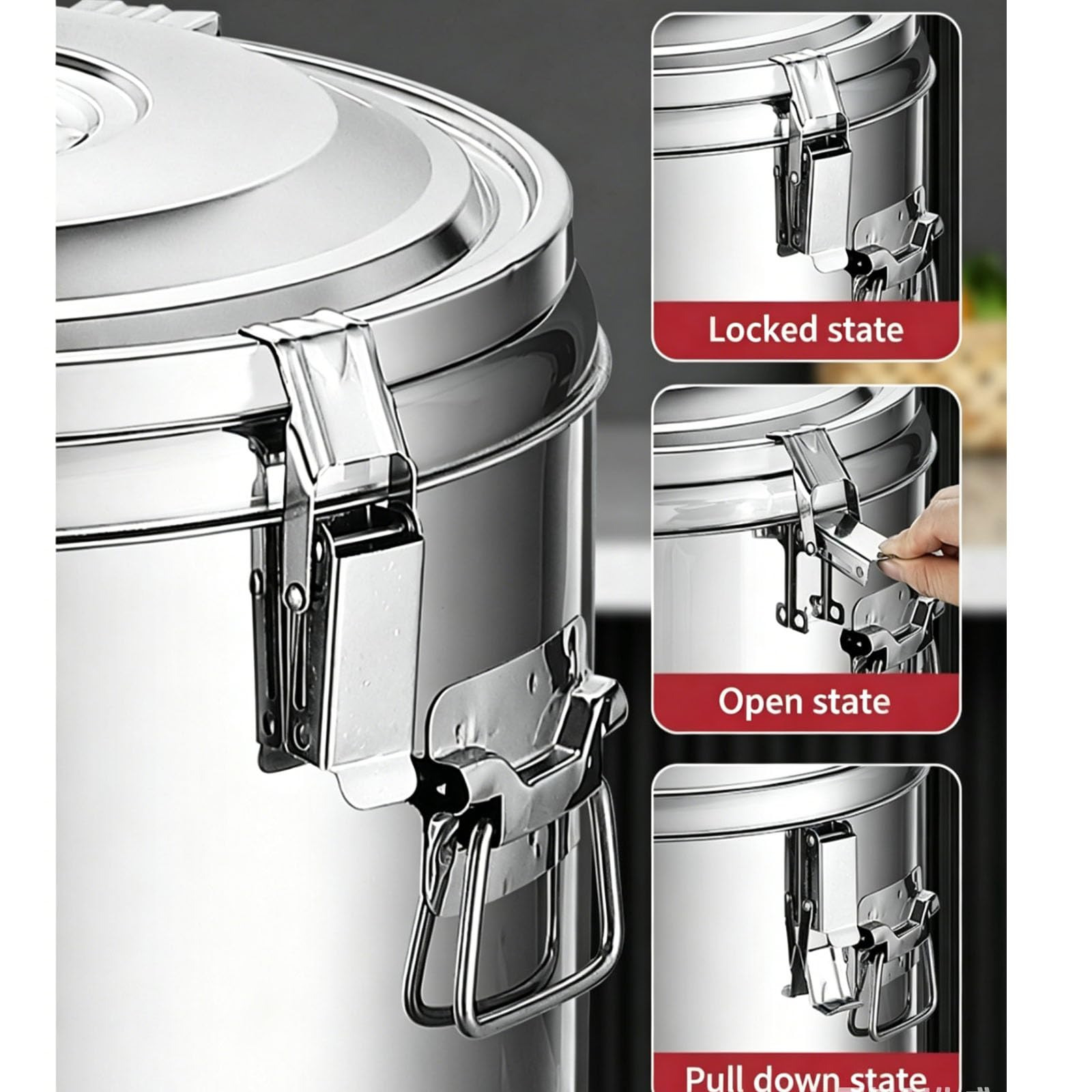 Termo con espiga y tapa, acero inoxidable 304, aislado, dispensador de bebidas de doble capa, para café, leche fría, agua, jugo (tamaño: 80 L, color: con grifo)