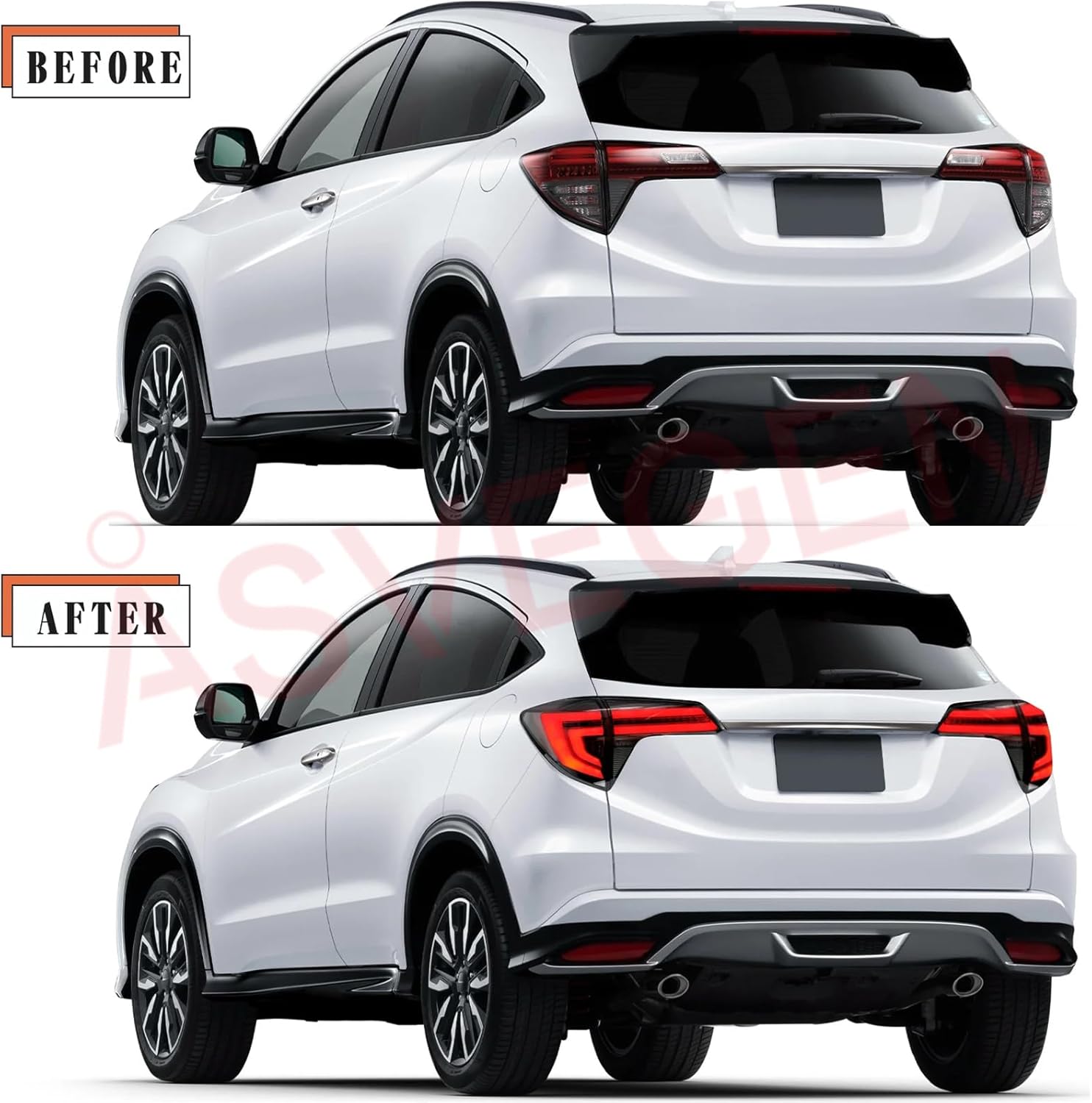 Sequential LED Tail Light Assembly for Honda HRV 2015-2020, with Start-up Animation