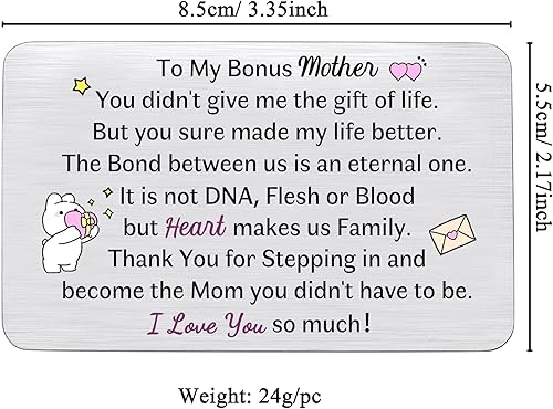 Miniatura 4 de Tarjeta de inserción de cartera para mamá para el día de la madre, regalo de cumpleaños, regalo de Navidad, regalo de Navidad, recordatorio de