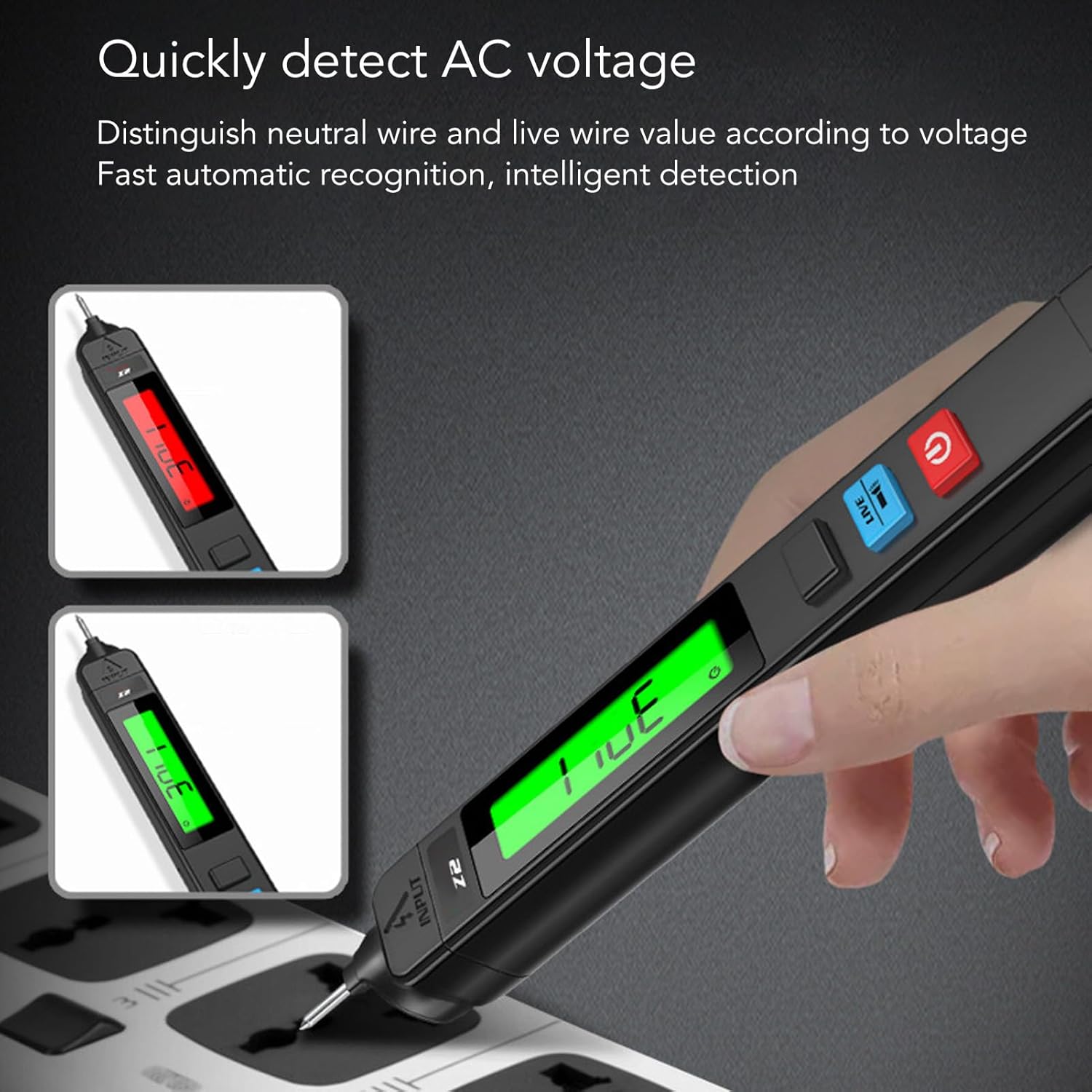 Voltage Tester Pen, Non Contact Voltage Detector Intelligent Induction Detector AC Circuit Test Tool for Electrician Maintenance