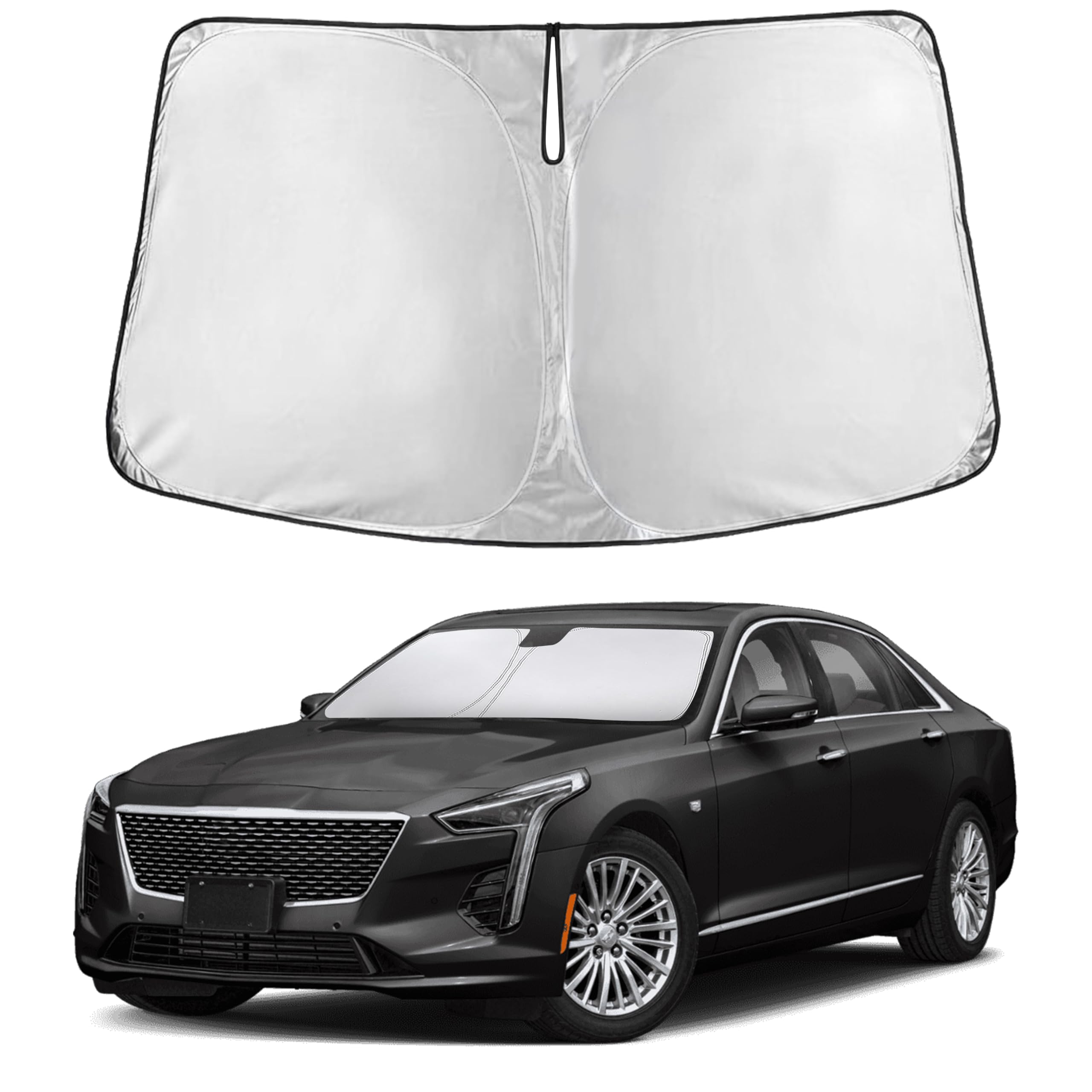EcoNour Windshield Sun Shade Compatible for Cadillac XT6 2020-2014 2025