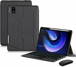 Capa de Teclado para Xiaomi Pad 6/6 Pro 11" 2023 com Trackpad, 7 Cores Retroiluminadas, Teclado Magnético Destacável com Mouse Bluetooth