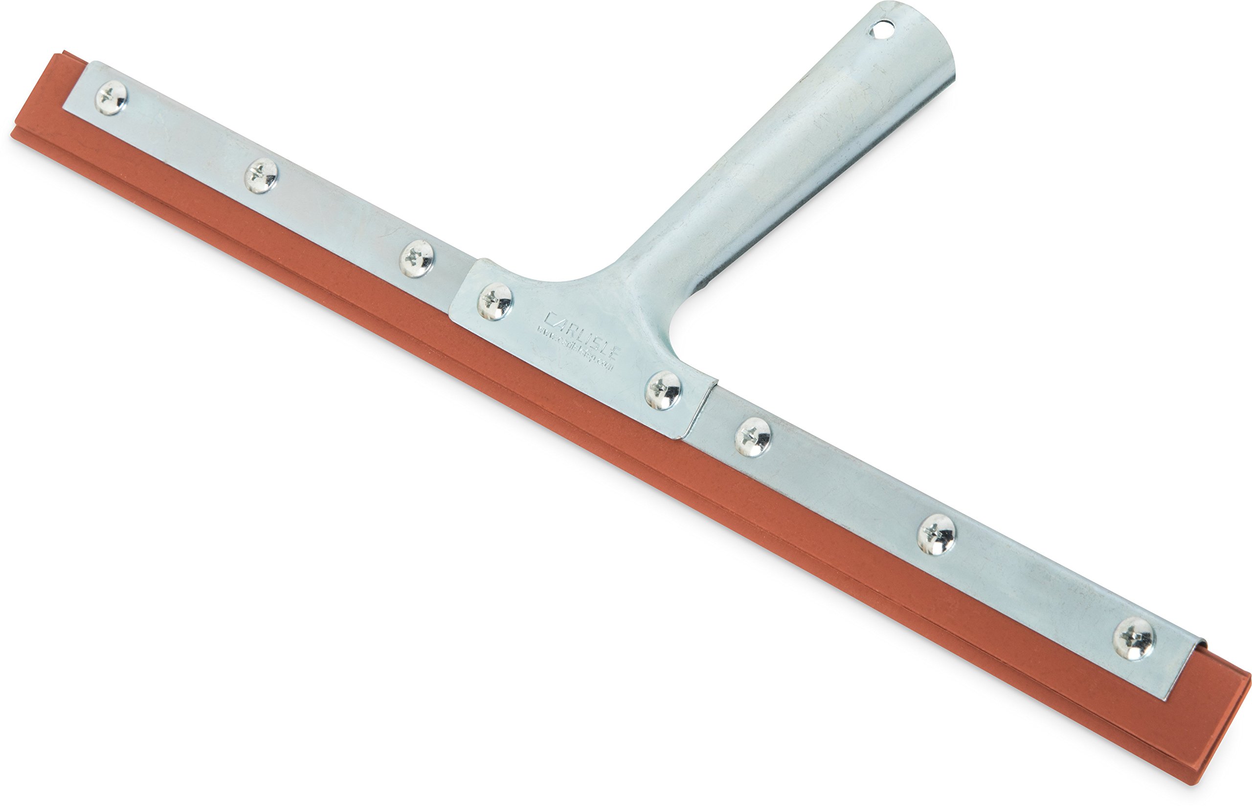 Carlisle 4007400 double-blade profesional Espátula de goma con marco de acero inoxidable galvanizado, 14 "Ancho (caja de 12)