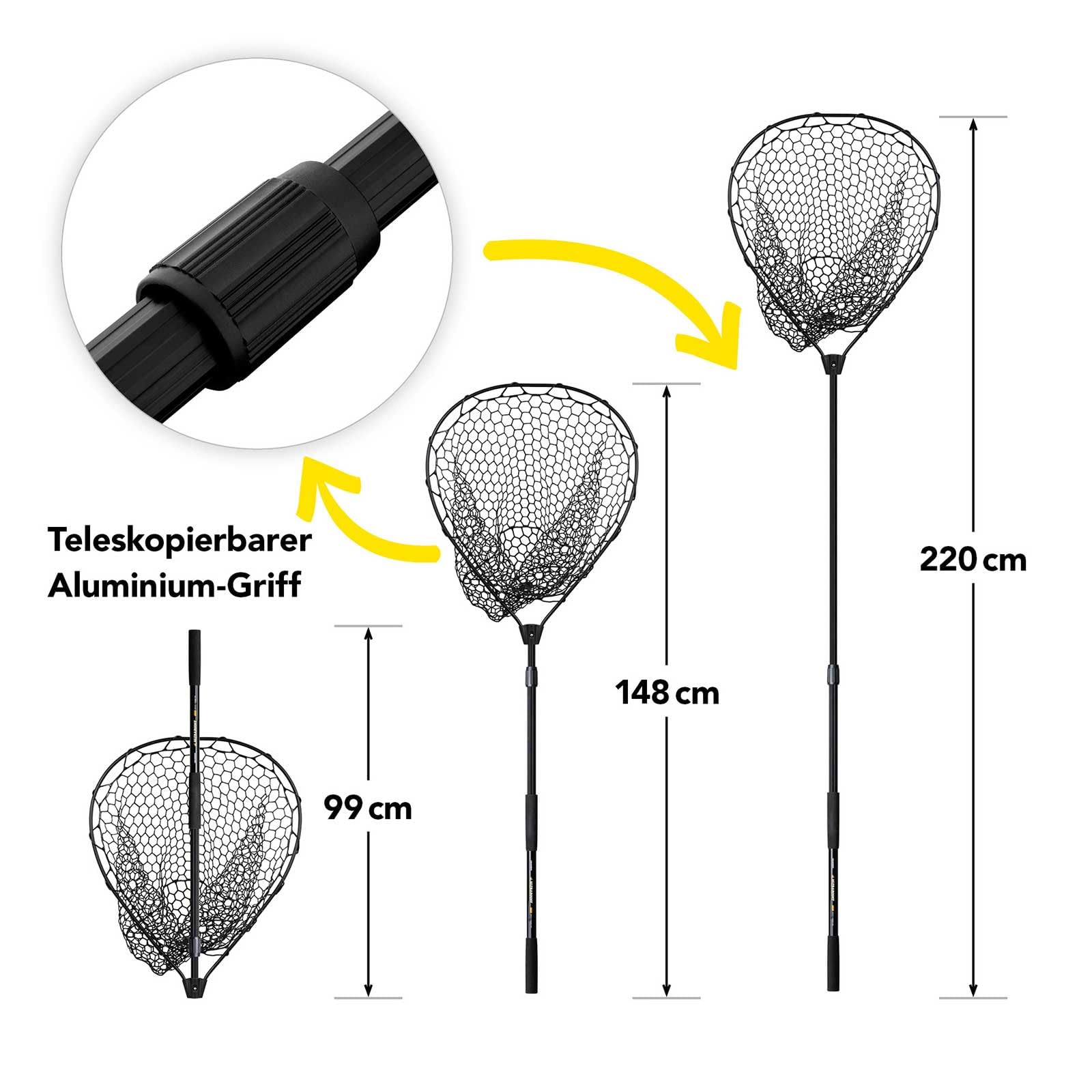 Lieblingsköder Forellen-Kescher Ultraboost - Angelkescher, Raubfischkescher, Unterfangkescher