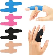 Pack of 60 Kinesiotapes Pre-Cut Finger Tape, Elastic and Breathable, for Arthritis, Tendonitis and Pain Relief