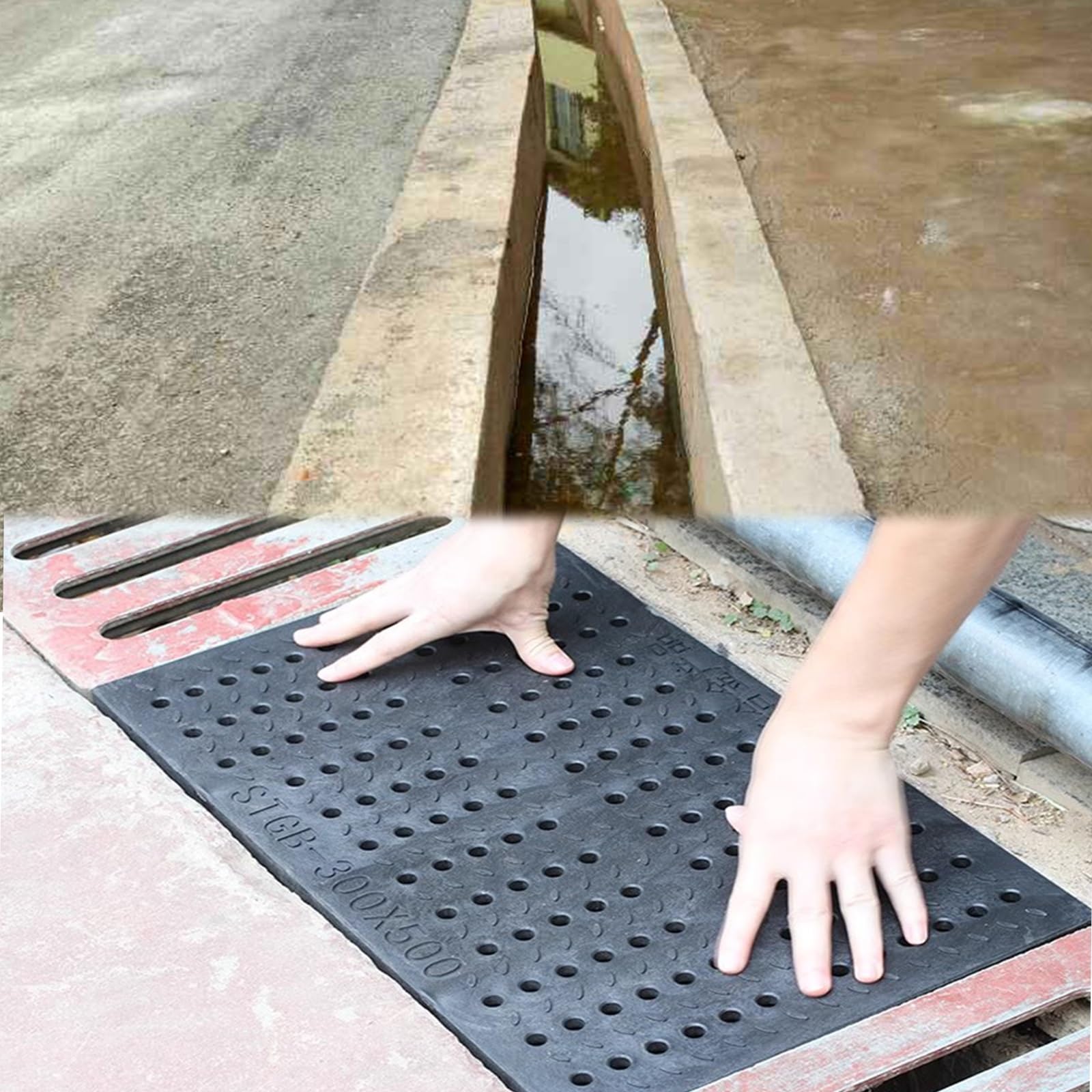 Grilles de drainage robustes en plastique haute résistance pour sol extérieur