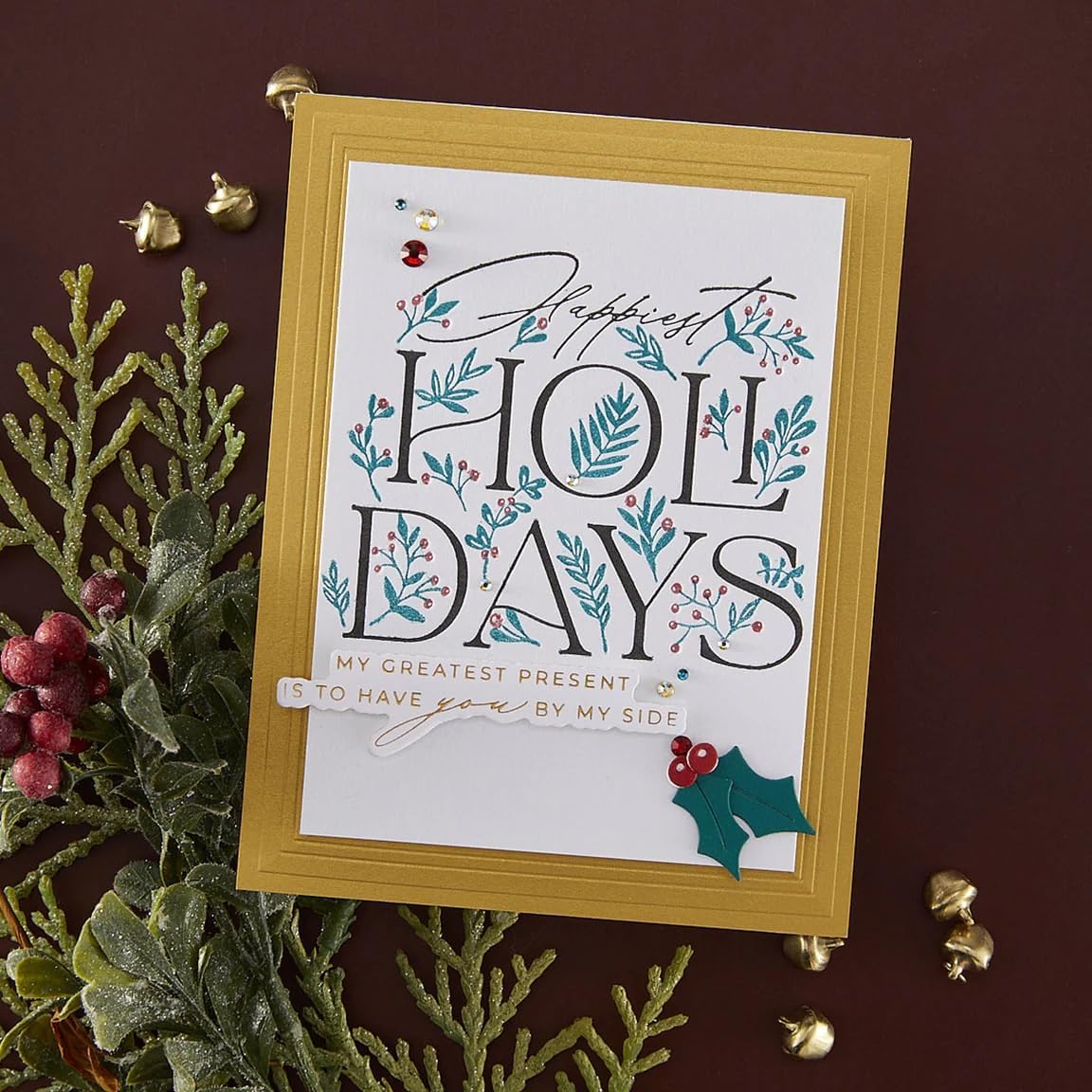 Spellbinders BPR-032 Happiest Holidays Registration Press Plate Set from The City Holiday Collection by Yana Smakula