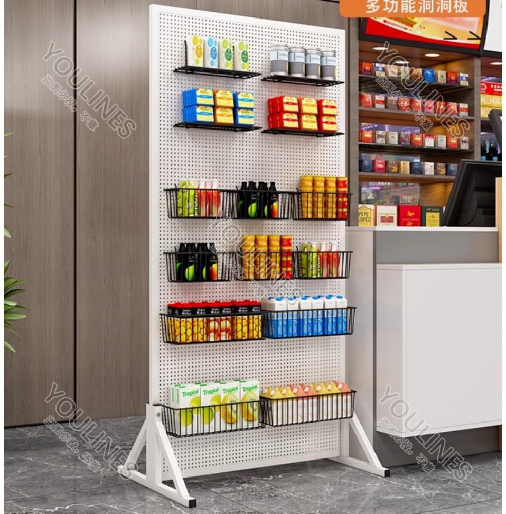 自立式ペグボード、有孔ボード、収納ラック、自立式、マグネットフック対応、移動・組み立て簡単、業務用、デスク、オフィス、キッチン、ガレ