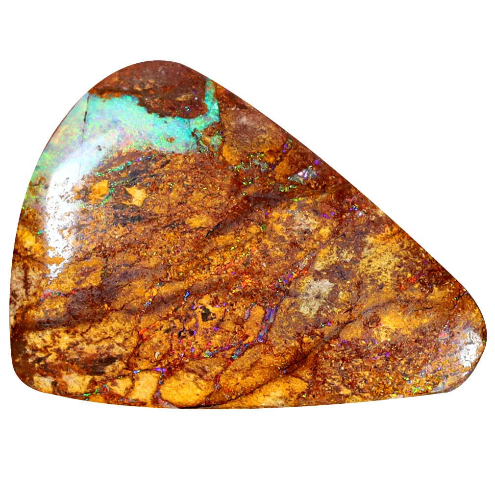 Opale rocheuse multicolore de 5.78 ct avec matrice naturelle d'Australie - 3
