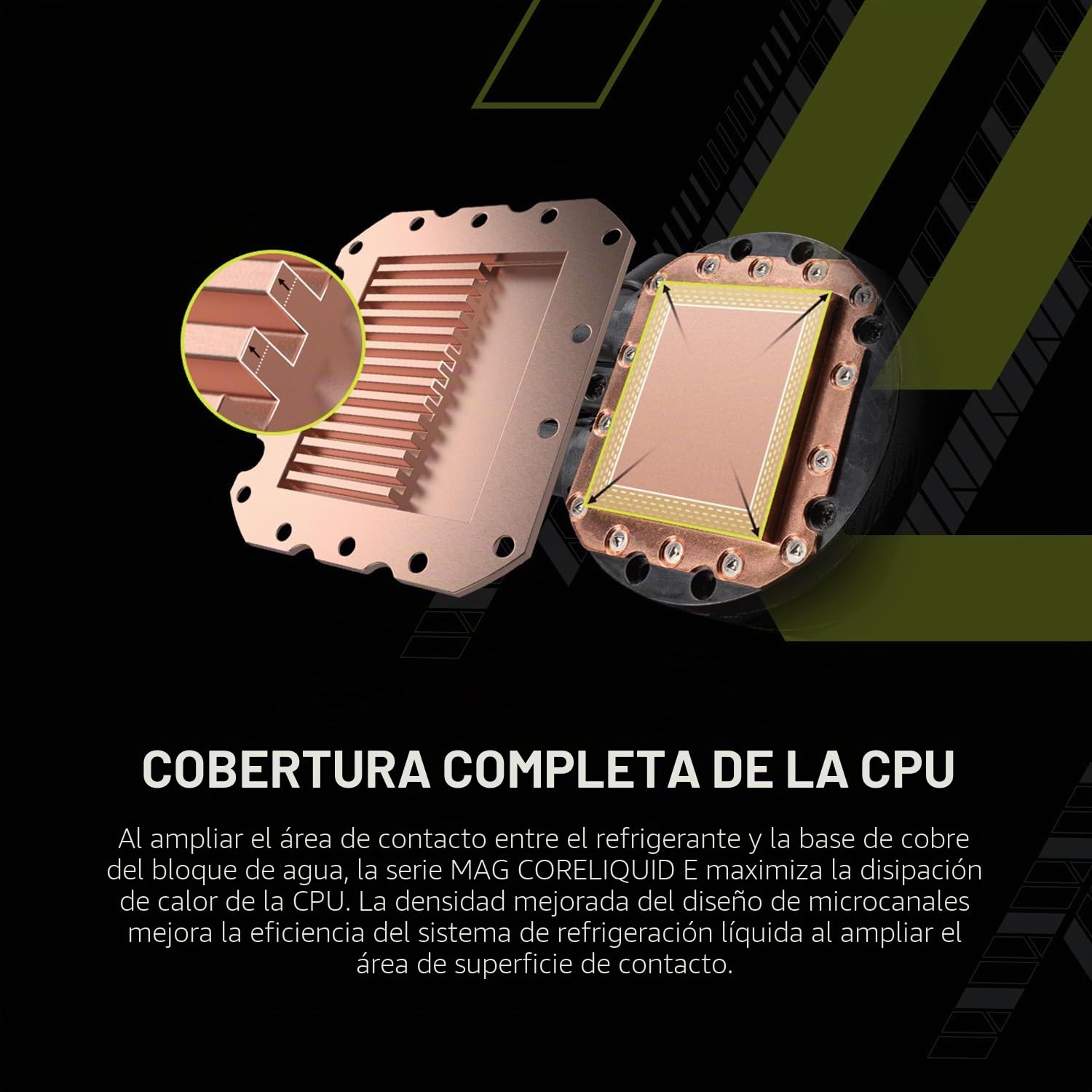 MSI MAG CORELIQUID E240 - Enfriador líquido AIO RGB para CPU - Radiador de 240 mm - Ventiladores dobles ARGB PWN de 120 mm.