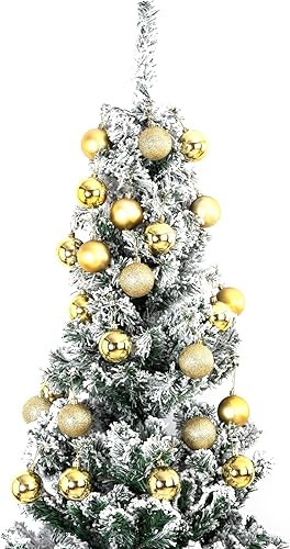 Miniatura 5 de Emopeak - 24 bolas para árbol de Navidad, adornos para árbol de Navidad de 2.36 pulgadas, irrompibles, bolas colgantes para decoración de fiestas,