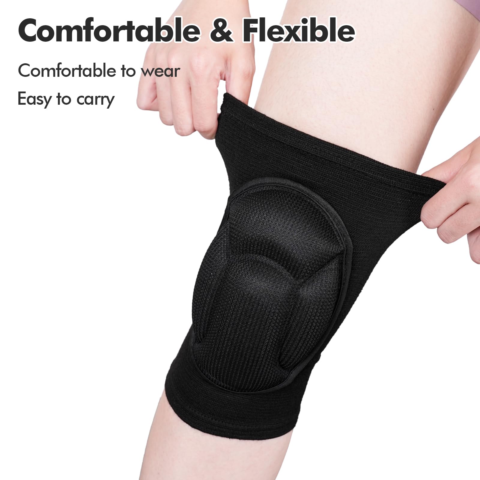 Rodilleras protectoras, esponja gruesa antideslizante, rodilleras para mujeres y hombres para voleibol, escalada, ciclismo, baile, jardinería, jardinería, limpieza de suelos, trabajo de