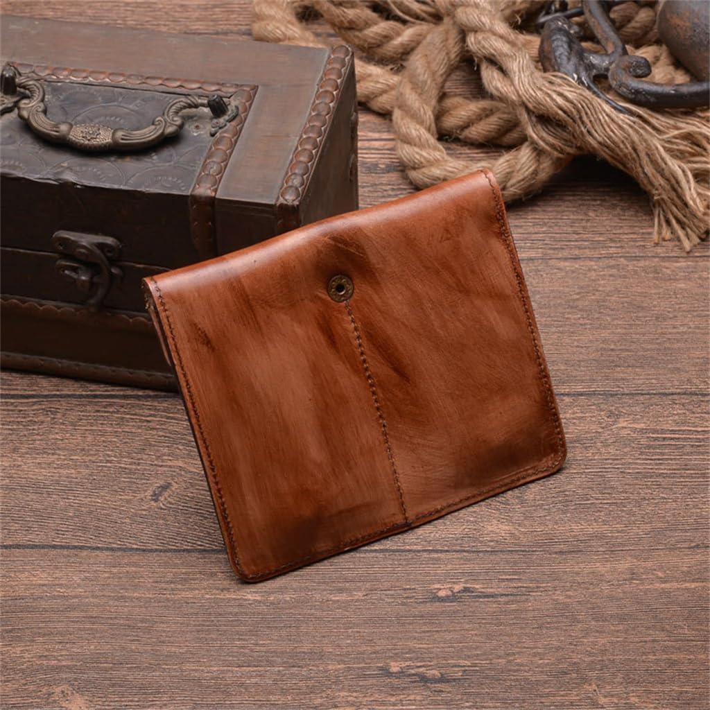 Vintage Tree Paste Leather Watch Bag Square Snap Button Outdoor Portable Couple Box image 3