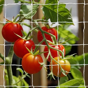 Tcamp Heavy-Duty Polyester Garden Trellis Netting, 5Ft x15Ft (1 Pack)