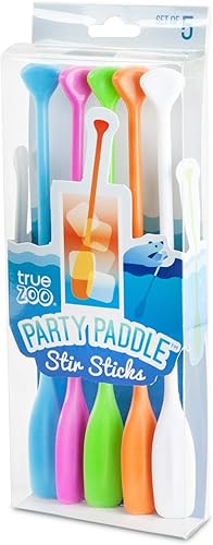 Miniatura 8 de True Palitos de remo para fiestas, paquete de 5, palitos de cóctel multicolor, accesorios de bebida