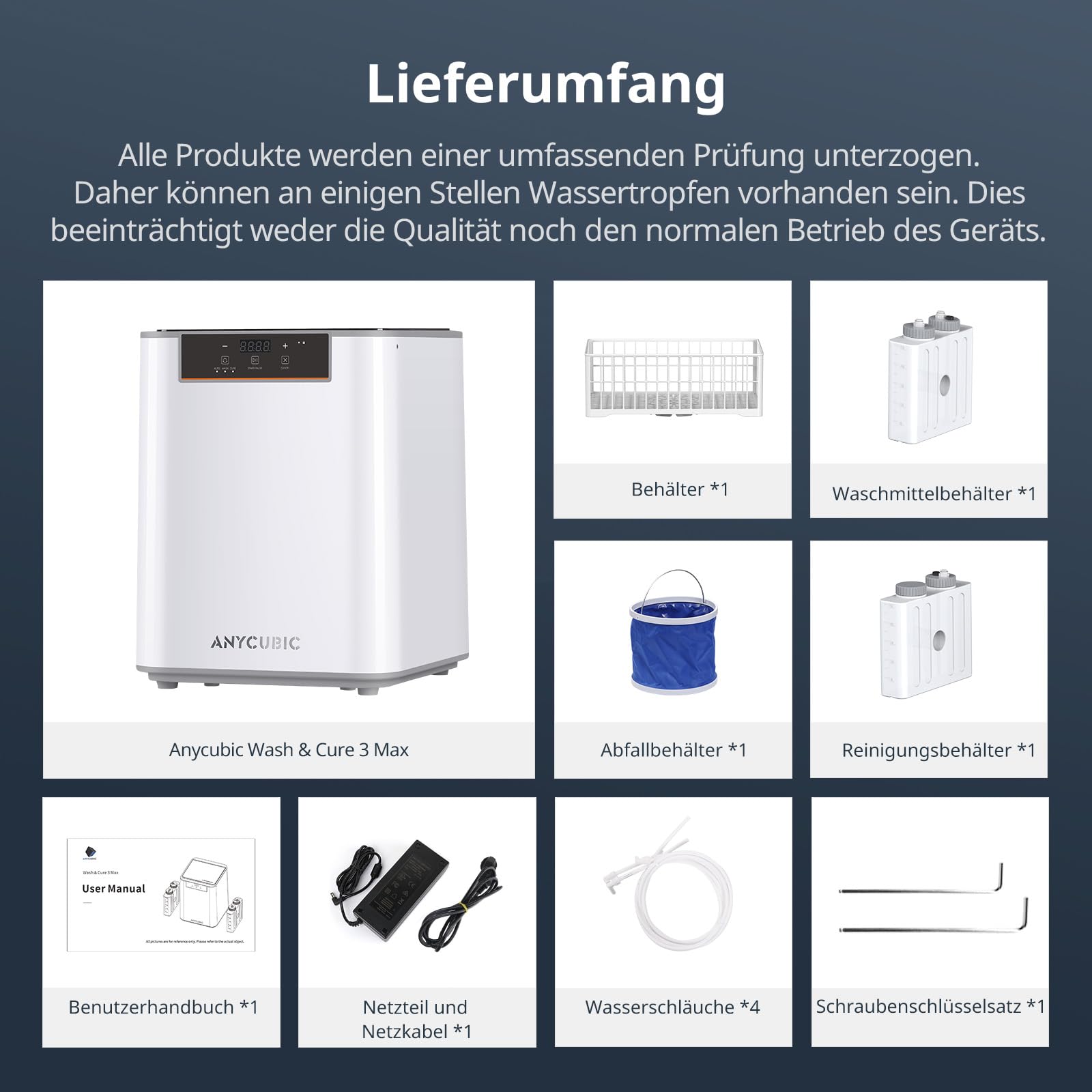 ANYCUBIC Wash & Cure 3 Max, 15,1L ultragroße Wasch- und Aushärtungsstation | 50 % Reinigungsmittelersparnis, anpassbarer Wasch- und Aushärtungsprozess, kompatibel mit LCD/DLP/MSLA Resin 3D-Drucker