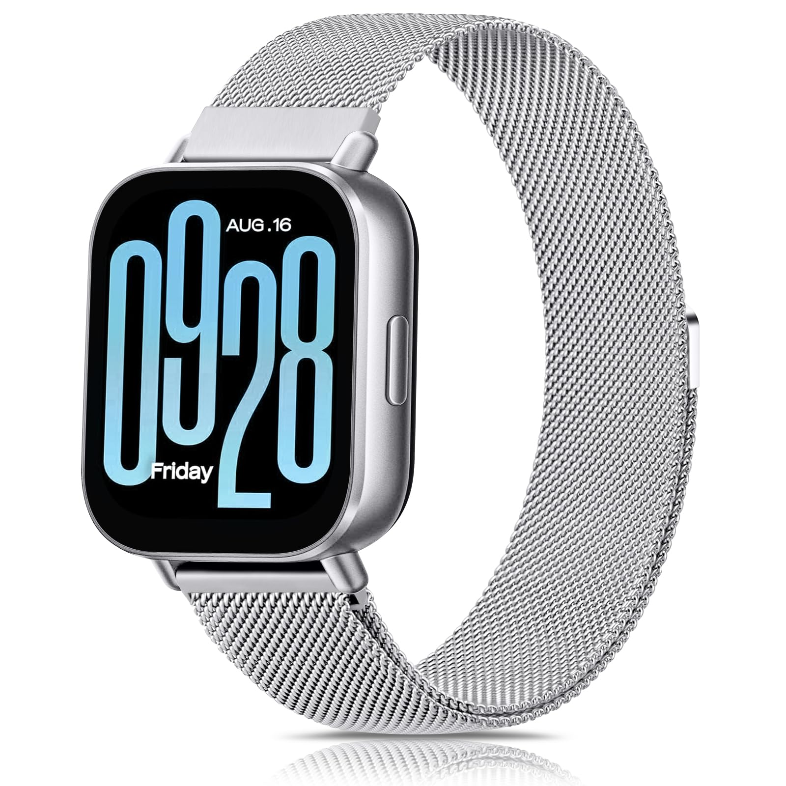 Oumida Correa para Xiaomi Redmi Watch 5 Active/Xiaomi Redmi Watch 5 Lite, Correas de Metal, Pulseras de Repuesto Ajustable de Acero Inoxidable con Imán para Redmi Watch 5 Lite/Redmi Watch 5 Active