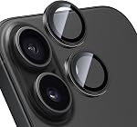 TENOC Camera Lens Protector for iPhone 17, 9H Tempered Glass Camera Screen Cover, Green Metal Individual Ring