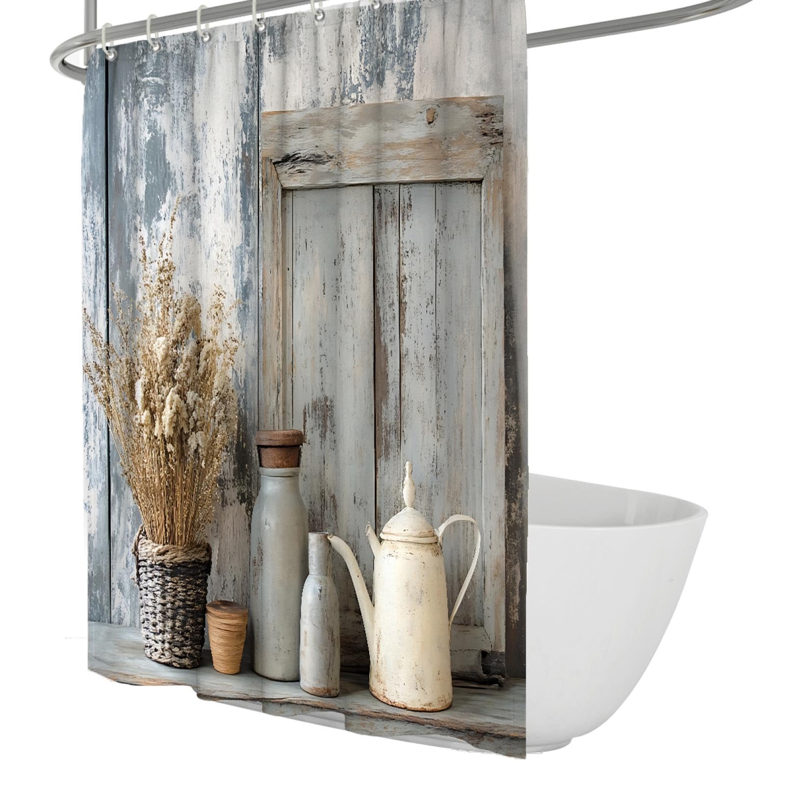 Rideau de douche de salle de bain vintage résistant à l'eau rideau tissu 90x180