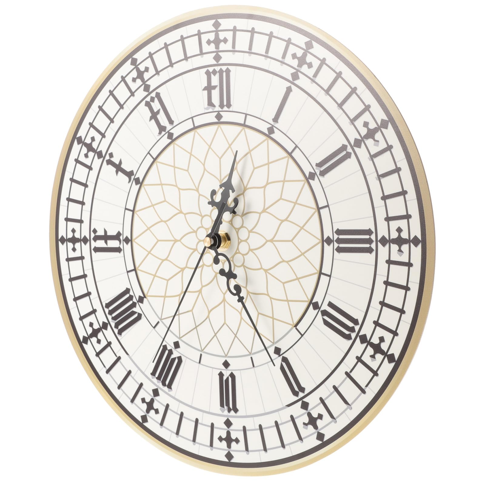 Horloge murale silencieuse Beavorty ronde 30 cm en PU couleur sobre