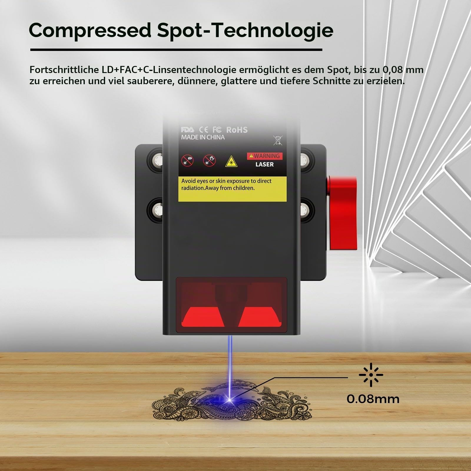 Twotrees TTC450 Pro CNC Router CNC Arbeitsbereich 460 x 460 x 80 mm zum Gravieren, Schneiden von MDF, Acryl, Massivholz Nylon mit Trimmer Kit 800W Holz Trimmer Router Spindel und 20W Lasermodul
