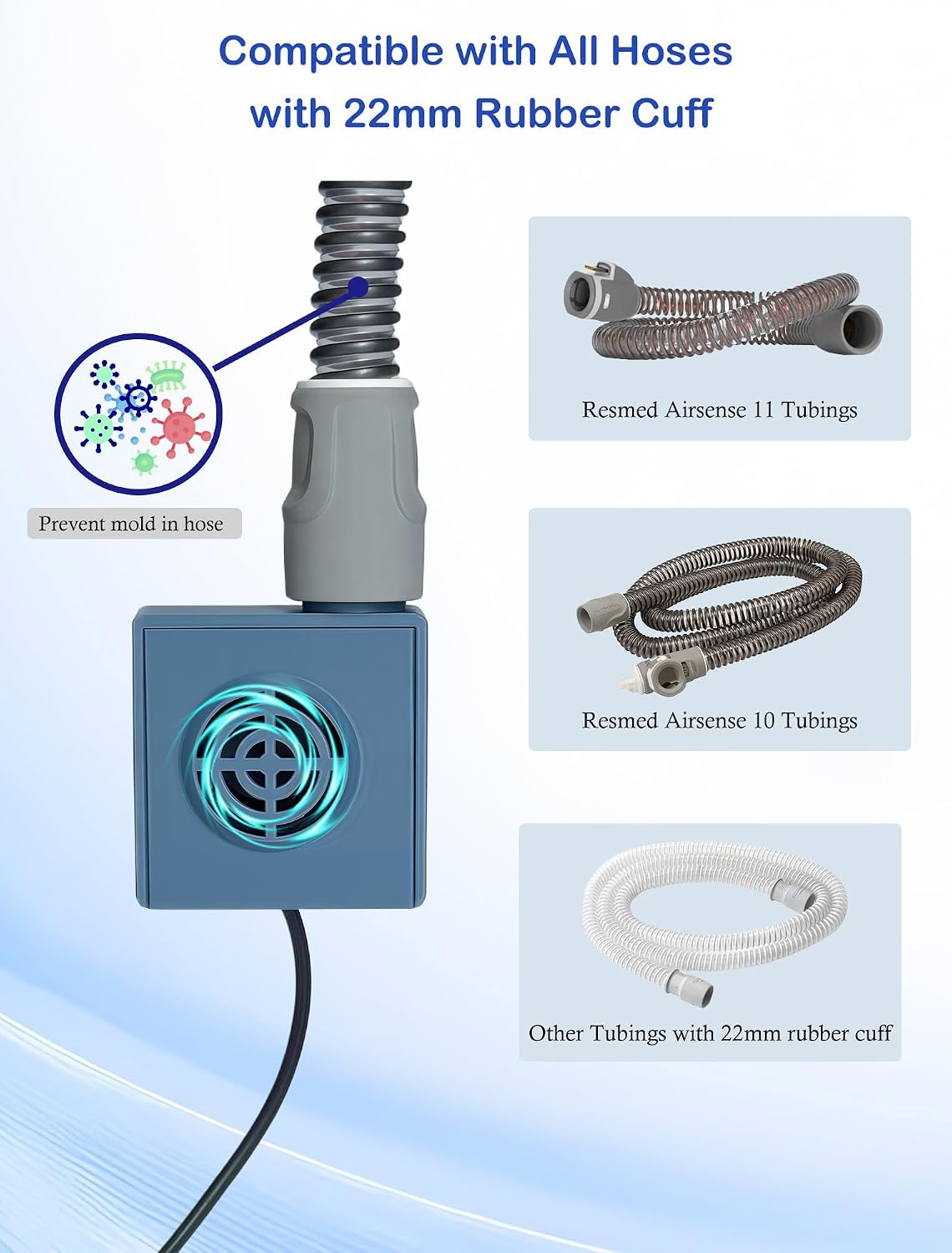 CPAP Cleaning Kit with Hose Dryer for All 22mm Tubes, Cpap Cleaner Supplies